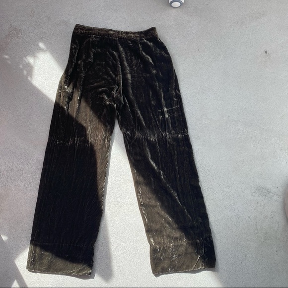 Massimo Dutti Velour Palazzo Pants - Picture 4 of 5